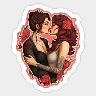 Tattooed girls love Sticker